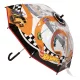 Hot Wheels Race gyerek átlátszó esernyő Ø71 cm