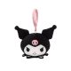 Hello Kitty Kuromi Head 3D plüss figura akasztóval, táskadísz 11 cm