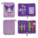 Hello Kitty Kuromi Purple plüss tolltartó töltött 2 emeletes