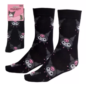   Hello Kitty Kuromi Black felnőtt hosszú szárú zokni 36/43