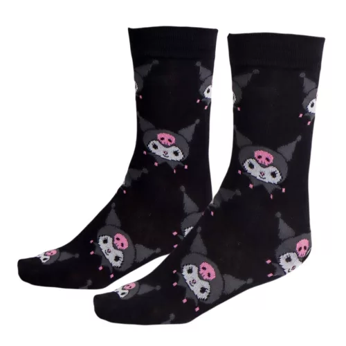 Hello Kitty Kuromi Black felnőtt hosszú szárú zokni 36/43