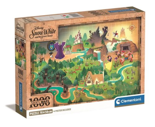 Mesetérkép Snow White Story 1000 db-os puzzle Clementoni