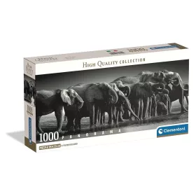   Elefánt Herd of Giants 1000 db-os panoráma Compact puzzle Clementoni