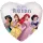 Disney Hercegnők Heart fólia lufi 45 cm