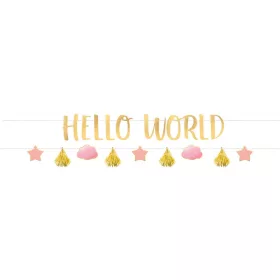 Baby Girl Hello World felirat 176,8 cm 2 db-os