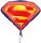 Superman Logo fólia lufi 66 cm