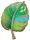Pálmalevél Green fólia lufi 76 cm