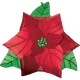 Mikulásvirág Red fólia lufi 66 cm