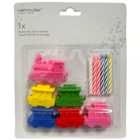 Vonat Colorful tortagyertya szett