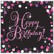 Happy Birthday Pink Dots szalvéta 16 db-os 33x33 cm