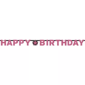 Happy Birthday Pink felirat 213 cm