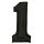 Fekete Lustre Black 1-es szám fólia lufi 86 cm
