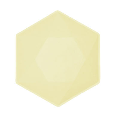 Sárga Vert Decor hatszögletű mélytányér 6 db-os 15,8 cm