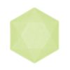 Zöld Vert Decor hatszögletű mélytányér 6 db-os 15,8 cm