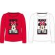 Disney Minnie Style gyerek hosszú póló, felső 3 - 8 év / 98 - 128 cm