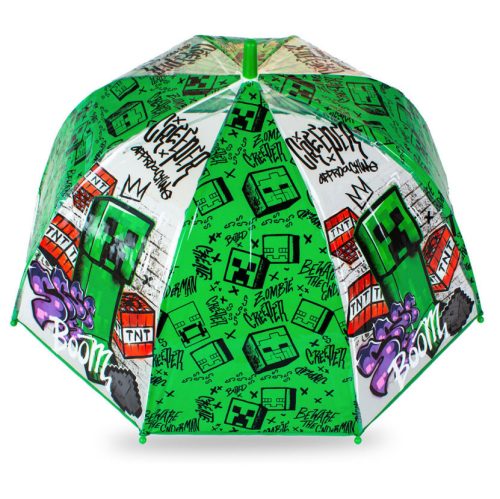 Minecraft Boom gyerek átlátszó esernyő Ø70 cm