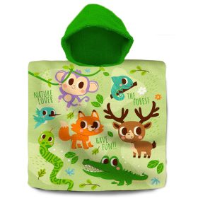   Állatos Into the Forest strand törölköző poncsó 60x120 cm