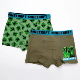   Minecraft Green Mob gyerek boxeralsó 2 darab/csomag 6 - 12 év / 116 - 152 cm