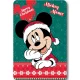 Disney Mickey Festive Karácsonyi polár takaró 100x140cm