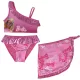 Barbie Style gyerek bikini és sarong szett 3 - 8 év / 98 - 128 cm