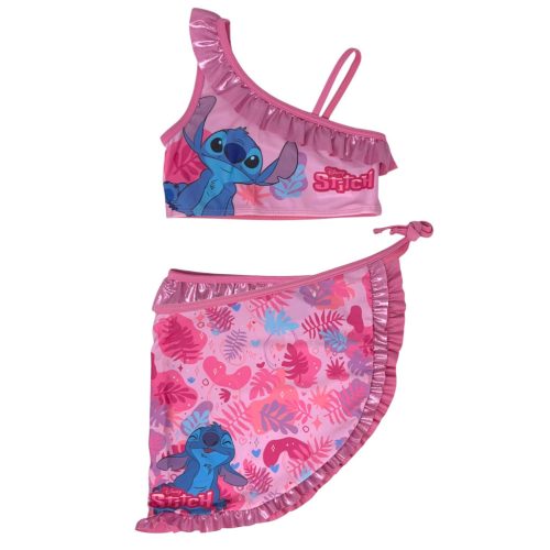 Disney Lilo és Stitch, A csillagkutya Tropic Pink gyerek bikini és sarong szett 4 - 10 év / 104 - 140 cm