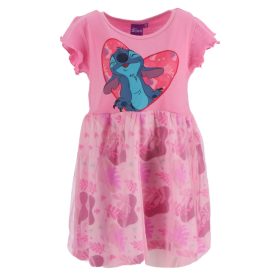   Disney Lilo és Stitch, A csillagkutya Pink Leaf gyerek nyári ruha 2 - 6 év / 92 - 116 cm