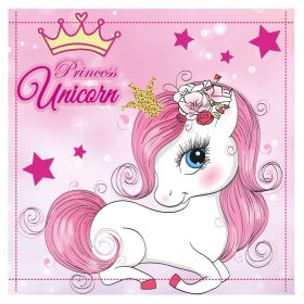   Unikornis Princess kéztörlő, arctörlő, törölköző 30x30cm