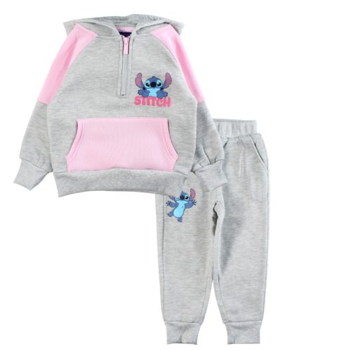 Disney Lilo és Stitch, A csillagkutya Grey Pink gyerek melegítő, jogging szett 2 - 8 év / 92 - 128 cm
