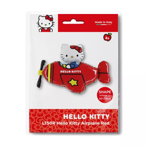 Hello Kitty Airplane Red fólia lufi 76 cm