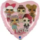 LOL Surprise Pink fólia lufi 46 cm