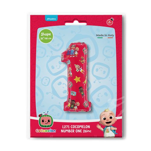 CoComelon Red 1-es szám fólia lufi 66 cm