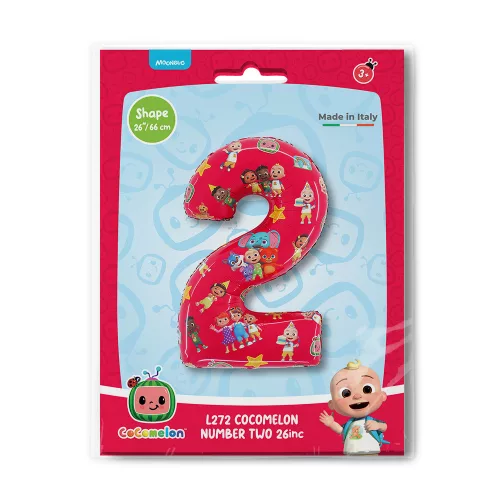 CoComelon Red 2-es szám fólia lufi 66 cm