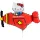 Hello Kitty Airplane Red mini fólia lufi 35 cm (WP)