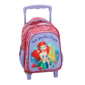   Disney Hercegnők Ariel Fairytale gurulós ovis hátizsák, táska 30 cm