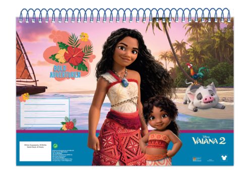 Disney Vaiana Big Sis A/4 spirál vázlatfüzet, 30 lapos