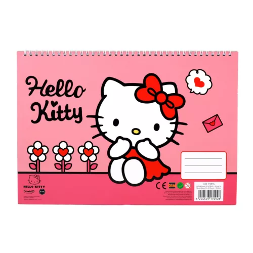 Hello Kitty Sweetheart A/4 spirál vázlatfüzet 40 lapos matricával