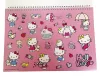 Hello Kitty World A/4 spirál vázlatfüzet 40 lapos matricával