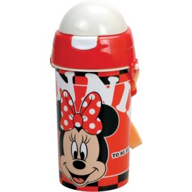   Disney Minnie Bloom műanyag szívószálas kulacs akasztóval 500 ml