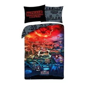   Stranger Things Hawkins ágyneműhuzat 140×200cm, 70x90 cm microfibre