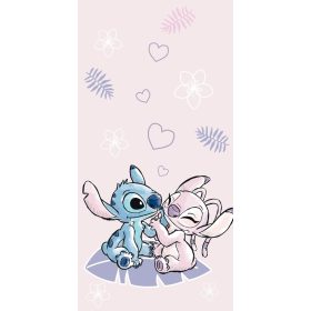   Disney Lilo és Stitch, A csillagkutya Pink fürdőlepedő, strand törölköző 70x140cm