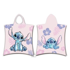   Disney Lilo és Stitch, A csillagkutya Pink strand törölköző poncsó 50x115 cm