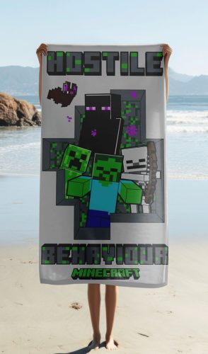 Minecraft Hostile Behaviour fürdőlepedő, strand törölköző 70x140cm