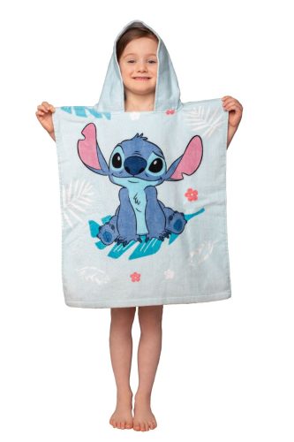 Disney Lilo és Stitch, A csillagkutya Blue strand törölköző poncsó 50x115 cm