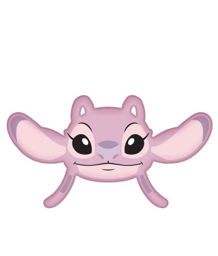 Disney Lilo és Stitch, A csillagkutya Angel Pink 3D formapárna, díszpárna 35 cm
