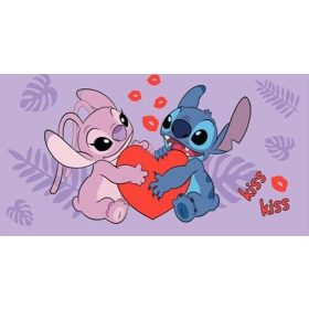   Disney Lilo és Stitch, A csillagkutya Kiss fürdőlepedő, strand törölköző 70x140cm