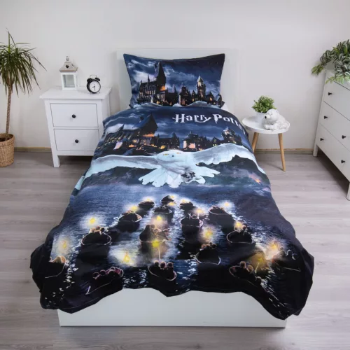Harry Potter Hogwarts Night ágyneműhuzat 140×200cm, 70×90 cm microfibre