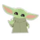 Star Wars Baby Yoda formapárna, díszpárna