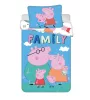 Peppa malac Big Pig Family gyerek, ovis ágyneműhuzat 100×135cm, 40×60 cm