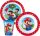 Super Mario Mushroom Kingdom étkészlet, micro műanyag szett, pohárral 260 ml