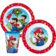 Super Mario Mushroom Kingdom étkészlet, micro műanyag szett, pohárral 260 ml